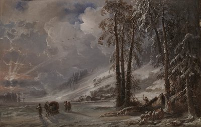 Wald am Fuße des Uralgebirges, 1872 von Carlo Bossoli