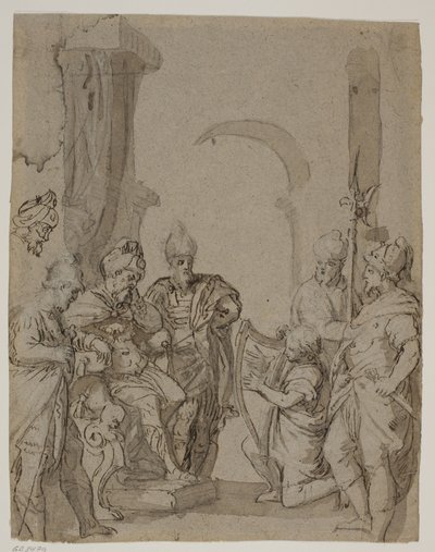 David spielt die Harfe für König Saul von Carlo Caliari