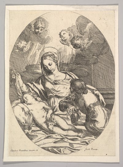 Jungfrau und Kind mit der Heiligen Maria Magdalena von Carlo Maratta or Maratti