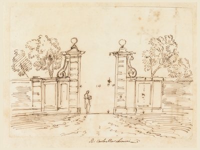 Entwurf für ein Tor einer Villa von Carlo Marchionni