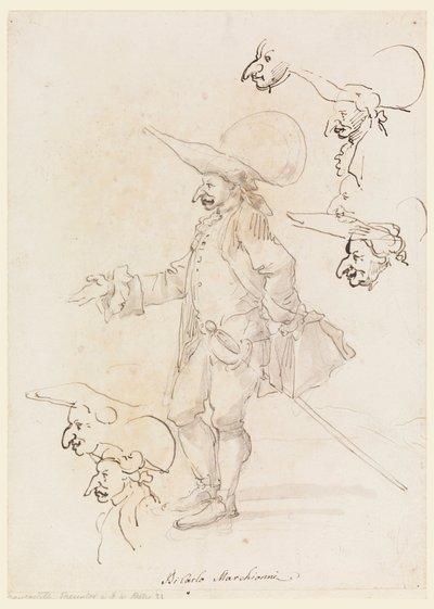 Karikaturen, ca. 1725–75 von Carlo Marchionni