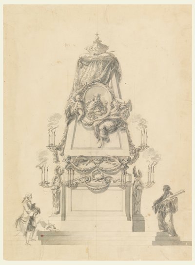 Catafalque für einen König, ca. 1765 von Carlo Marchionni
