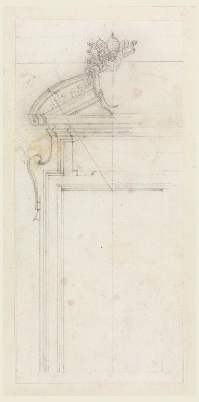 Entwurf für eine Türverkleidung, 1725–50 von Carlo Marchionni