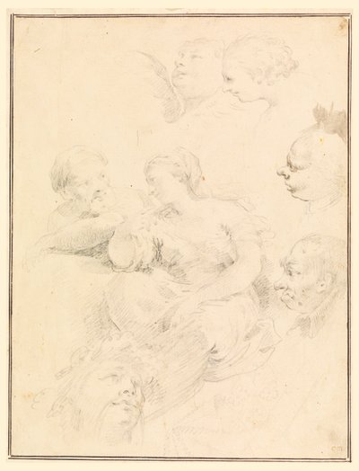 Zeichnung, Figurenskizzen, 1775 von Carlo Marchionni