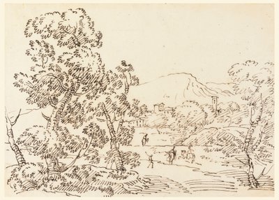 Zeichnung, Waldlandschaft, 1750–1770 von Carlo Marchionni