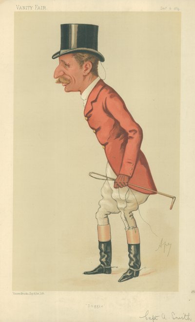 Captain Arthur Smith, Doggie, 6. Dezember 1884, Vanity Fair Karikatur von Carlo Pellegrini