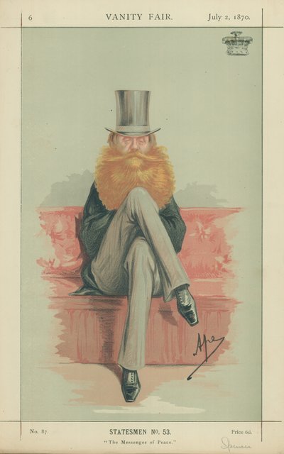 Earl Spencer, Der Friedensbote, 2. Juli 1870, Vanity Fair Karikatur von Carlo Pellegrini