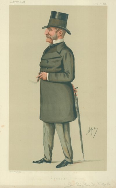 General Sir Thomas Montagu Steele, Aldershot, 20. Juli 1878, Vanity Fair Karikatur von Carlo Pellegrini