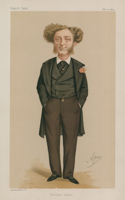Mr. Albert Grant MP; Leicester Square; 21. Februar 1874; Vanity Fair; Karikatur von Carlo Pellegrini