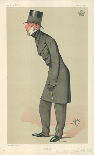 Der Earl of Stradbroke, Suffolk, 31. Juli 1875, Vanity Fair Karikatur von Carlo Pellegrini