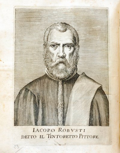 Porträt von Jacopo Robusti genannt Tintoretto (1518-1594) von Carlo Ridolfi