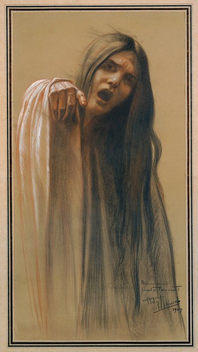 Studie für Die Welle von Carlos Schwabe
