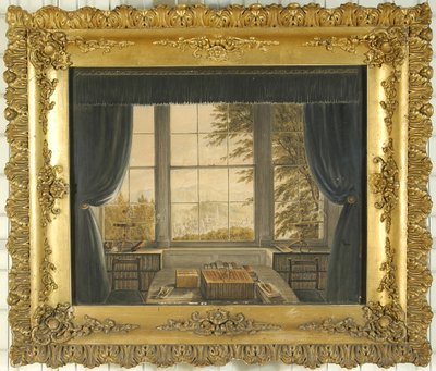 Südliches Fenster des Arbeitszimmers von Greta Hall, 1841 von Caroline Bowles