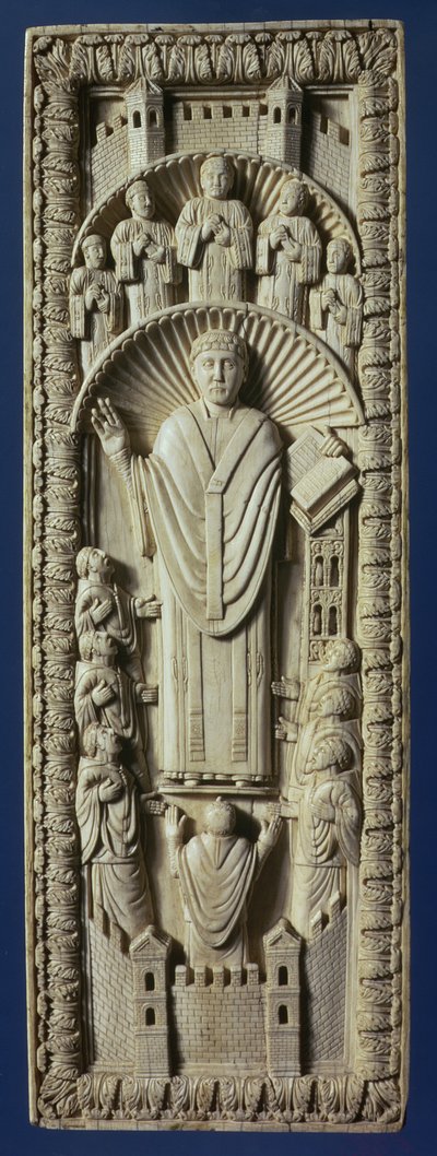 Ein Erzbischof unter seinem Chor, ca. 875 n. Chr. von Carolingian School
