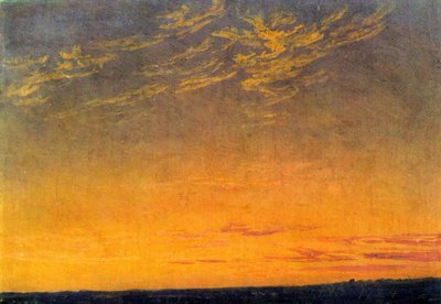 Abend mit Wolken von Caspar David Friedrich von Caspar David Friedrich
