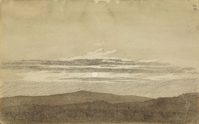 Berglandschaft im Sonnenuntergang von Caspar David Friedrich