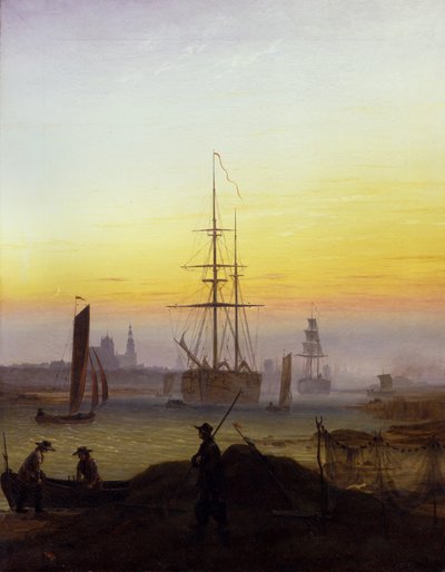 Der Greifswalder Hafen von Caspar David Friedrich
