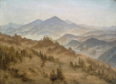 Landschaft mit dem Rosenberg in den Böhmischen Bergen von Caspar David Friedrich