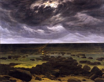Meeresküste bei Mondschein von Caspar David Friedrich