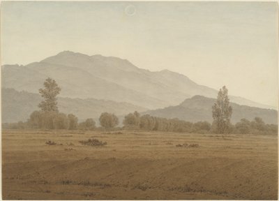 Neumond oder Sonnenfinsternis über dem Riesengebirge von Caspar David Friedrich