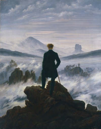 Der Wanderer über dem Nebelmeer von Caspar David Friedrich