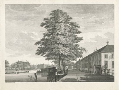 Gezicht op het Diaconie Oude Vrouwen- en Mannenhuis te Amsterdam von Caspar Jacobsz. Philips