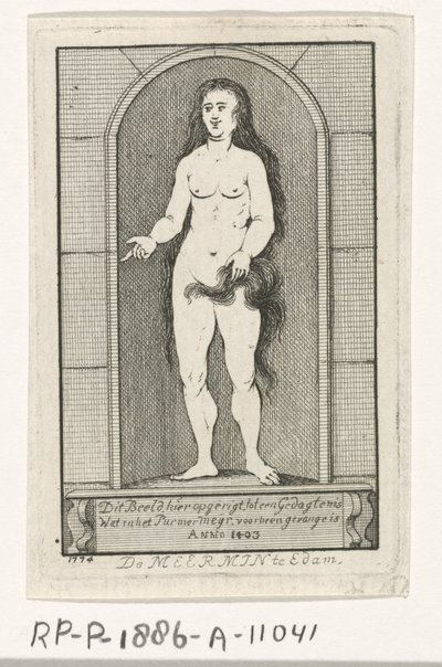 Nische mit der Statue einer Meerjungfrau von Caspar Jacobsz. Philips