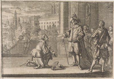 Karl IV., Herzog von Lothringen, kniet vor Ludwig XIII., 1641 von Caspar Luyken (attributed to)