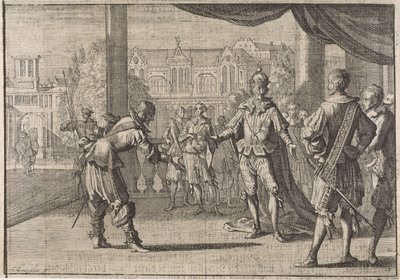 Kaiser Ferdinand III. wird zur Geburt seines Sohnes Leopold beglückwünscht, 1640 von Caspar Luyken