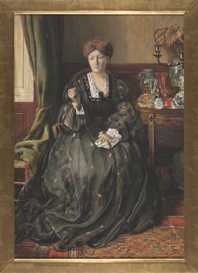 Denken, Porträt von Emma Madox Brown von Catherine Madox Brown
