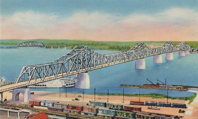 Städtische Brücke, die Louisville, Ky, und Jeffersonville, Ind., verbindet, 1942 von Caufield and Shook