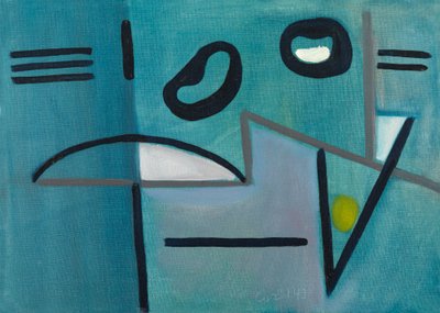 Blaues Abstrakt von Caziel Caziel