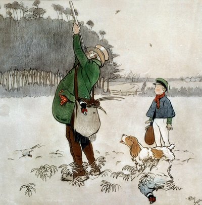 Der Kämpfer schießt Enten von Cecil Charles Windsor Aldin