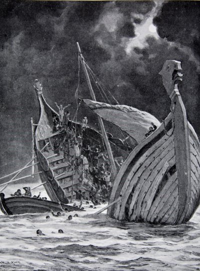 Der Verlust des Weißen Schiffs im Jahr 1120, Illustration aus 