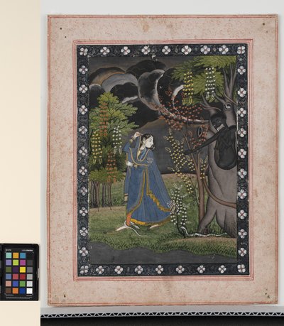 Abhisarika Nayika, ca. 1820 von Central Indian School