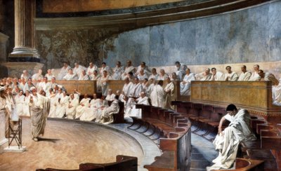 Cicero im Senat, den Catilina anklagend von Cesare Maccari