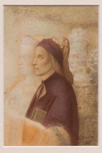 Porträt von Dante, von Cesare Mussini, um 1844 von Cesare Mussini