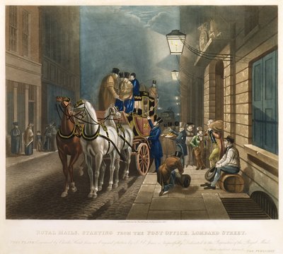 Königliche Posten starten vom Postamt, Lombard Street von Charles Hunt