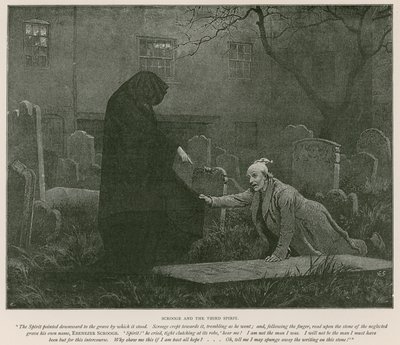 Illustration zu A Christmas Carol von Charles Dickens (Lithographie) von Charles (after) Green