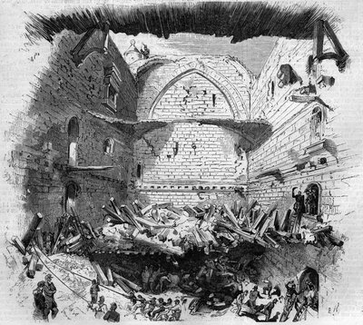 Der Einsturz des Pavillons von Vincennes, 29. November von Charles (after) Yriarte