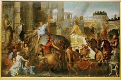 Einzug Alexanders in Babylon oder Der Triumph Alexanders von Charles (attr. to) Le Brun