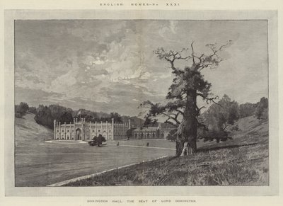 Donington Hall, der Sitz von Lord Donington von Charles Auguste Loye