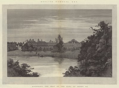 Knowsley, der Sitz des Earl of Derby, KG von Charles Auguste Loye