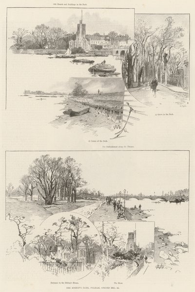 Der Bischofspark, Fulham, eröffnet am 22. Dezember von Charles Auguste Loye