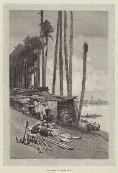 Der Hafen von Boulak, Kairo von Charles Auguste Loye
