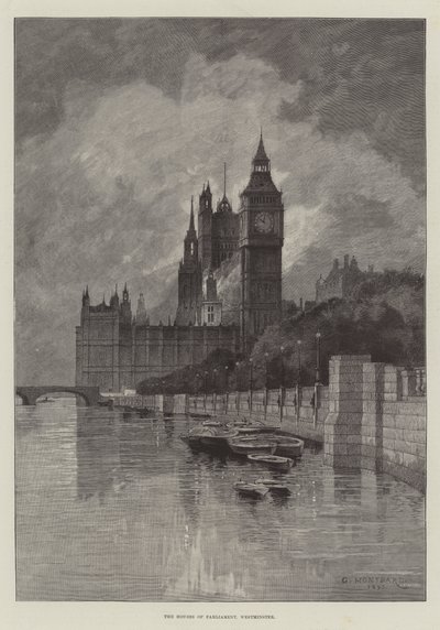 Die Houses of Parliament, Westminster von Charles Auguste Loye