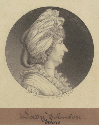Lady Mary Watts Johnson von Charles B. J. Févret de Saint Mémin