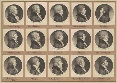 Saint-Mémin Sammlung von Porträts, Gruppe 14 von Charles B. J. Févret de Saint Mémin