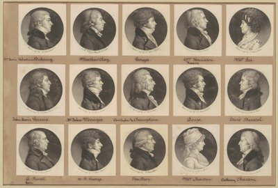 Saint-Mémin Sammlung von Porträts, Gruppe 15 von Charles B. J. Févret de Saint Mémin