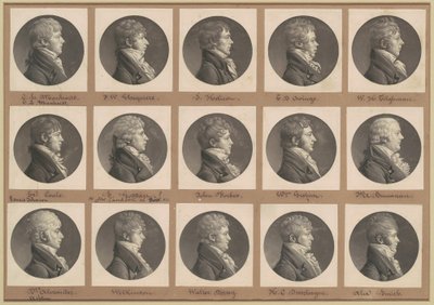 Saint-Mémin Sammlung von Porträts, Gruppe 29 von Charles B. J. Févret de Saint Mémin